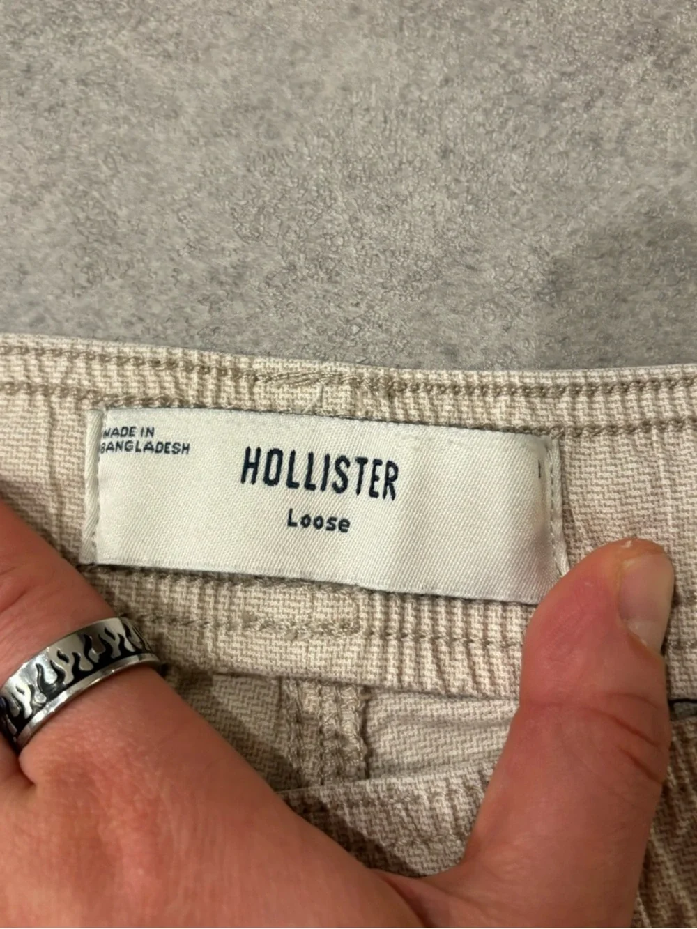 Hollister Linen-Blend Loose Pull-On Pants